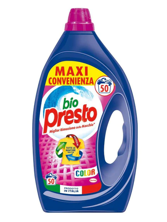 BIO PRESTO LAVATRICE LIQUIDO 2,25L 50LAV. TOTAL 4+1 COLOR