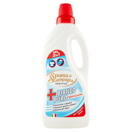 SPUMA DI SCIAMPAGNA ADDITIVO GEL 2IN1 1L BIANCO PURO IGIENIZZANTE