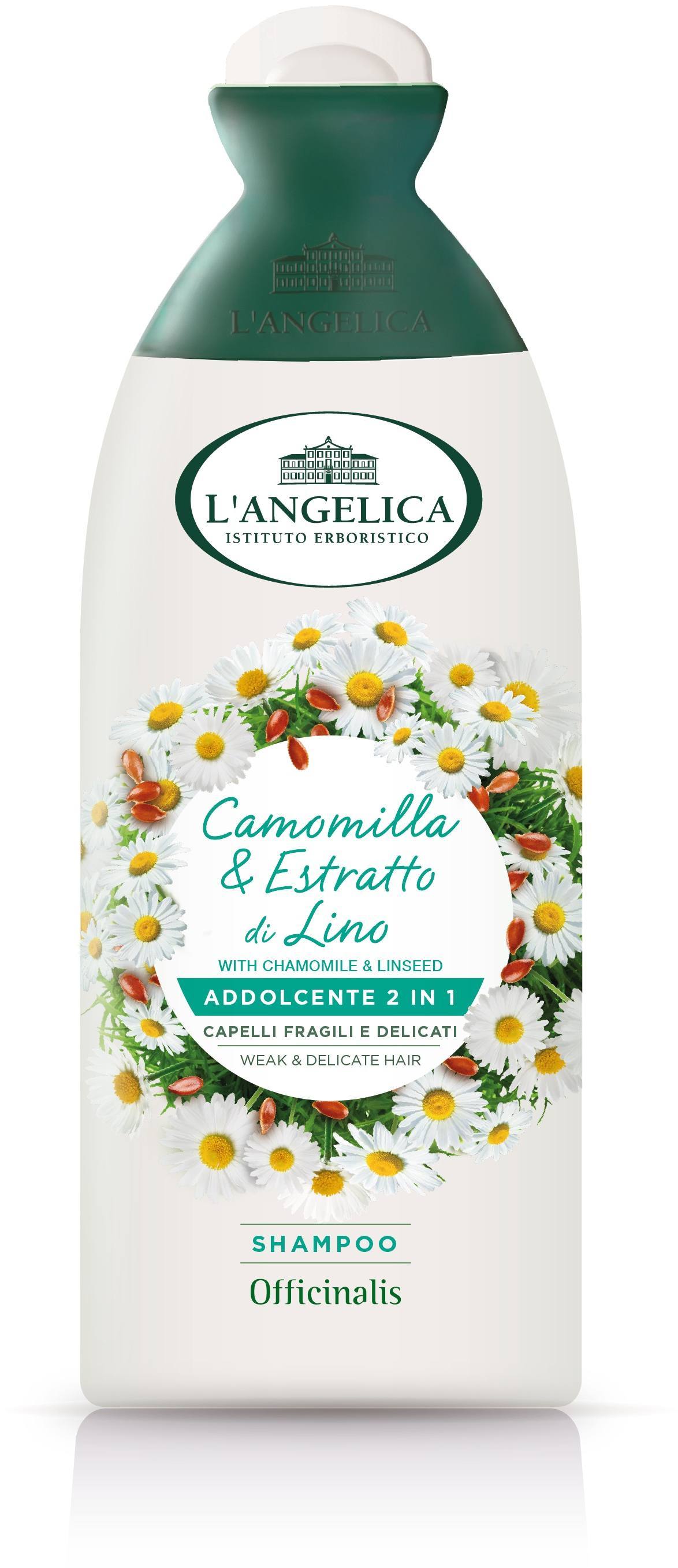 L'ANGELICA SHAMPOO 250ML ADDOLCENTE 2 IN 1 CAMOMILLA & ESTRATTO DI LINO