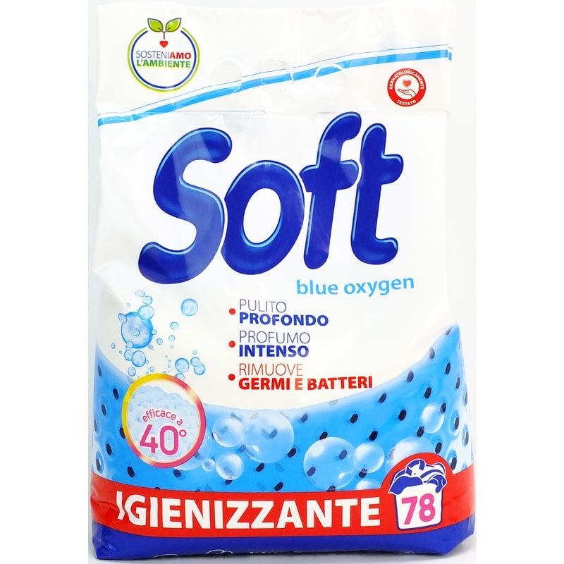 SOFT MULTI POLVERE 78 MISURINI 3,9KG IGIENIZZANTE BLUE OXYGEN