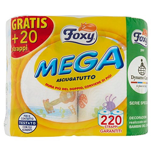 FOXY ASCIUGATUTTO MEGA DECORATO 2 ROTOLI