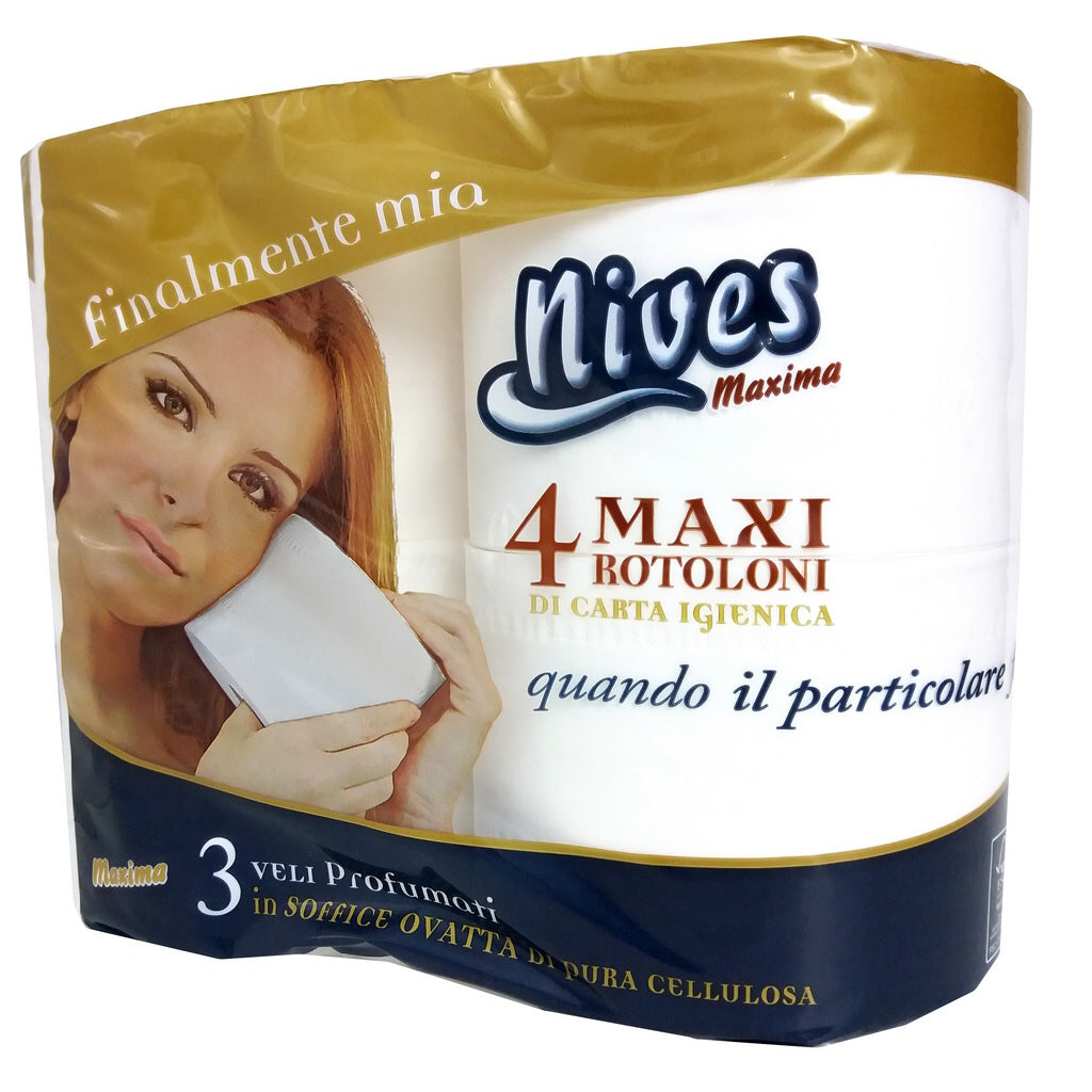 NIVES MAXIMA CARTA IGIENICA 3 VELI 4 MAXI ROTOLI