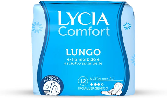 LYCIA ASSORBENTI COMFORT LUNGO ULTRA CON ALI X12