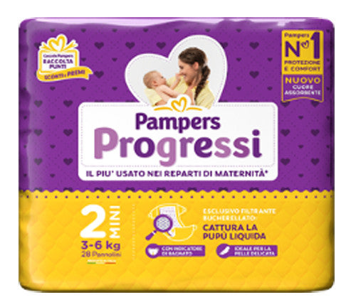 PAMPERS PROGRESSI 2 MINI X28