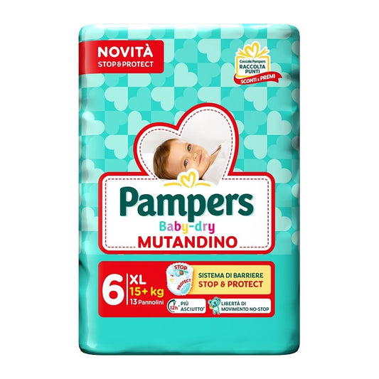 PAMPERS BABY DRY MUTANDINO 6 EXTRALARGE X13