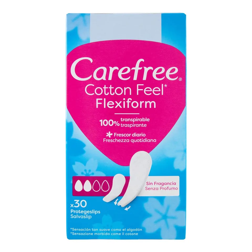 CAREFREE PROTEGGISLIP COTTON FEEL FLEXIFORM X30 SENZA PROFUMO