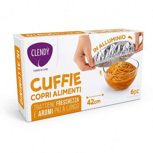 CLENDY CUFFIE COPRI ALIMENTI IN ALLUMINIO CM.42 6PZ