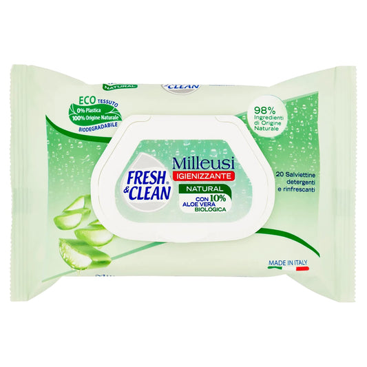 FRESH&CLEAN SALVIETTINE MILLEUSI IGIENIZZANTE NATURAL X20