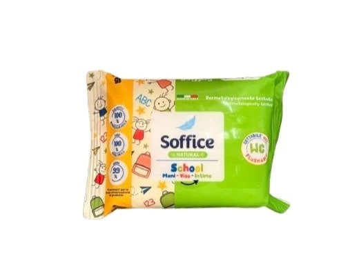 SOFFICE NATURAL SCHOOL MANI-VISO-INTIMO SALVIETTE 15PZ