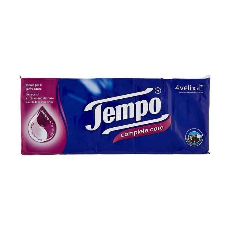 TEMPO FAZZOLETTI COMPLETE CARE 4 VELI X10