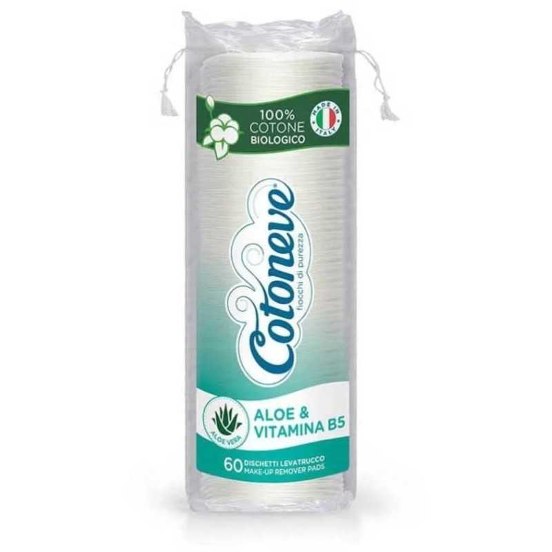 COTONEVE DISCHETTI LEVATRUCCO ALOE & VITAMIN B5 100% COTONE BIOLOGICO X60
