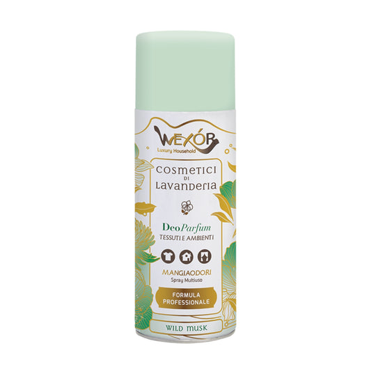 WEXOR COSMETICI DI LAVANDERIA DEO PARFUM TESSUTI E AMBIENTI MANGIAODORI SPRAY MULTIUSO 400ML WILD MUSK