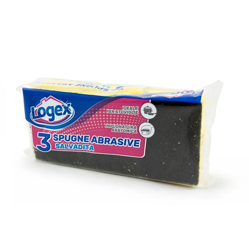 LOGEX 3 SPUGNE ABRASIVA SALVADITA