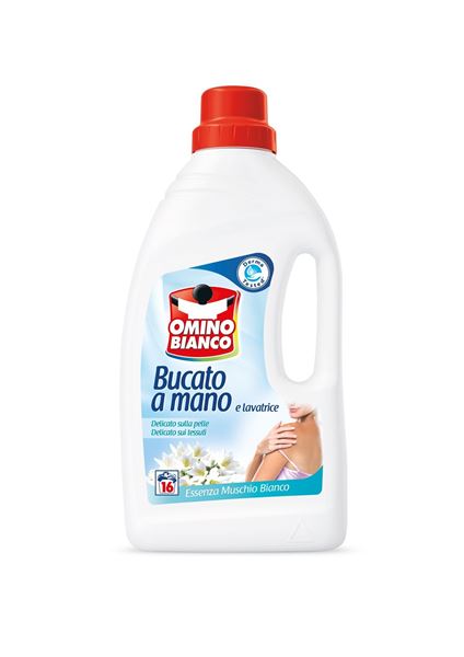 OMINO BIANCO BUCATO LIQUIDO A MANO E LAVATRICE 1L 16LAV. MUSCHIO BIANCO