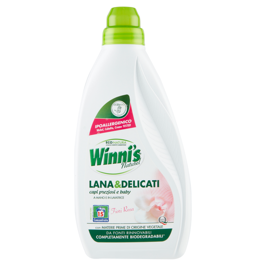 WINNI'S LIQUIDO LANA & DELICATI CAPI PREZIOSI E BABY FIORI ROSA 15 LAVAGGI