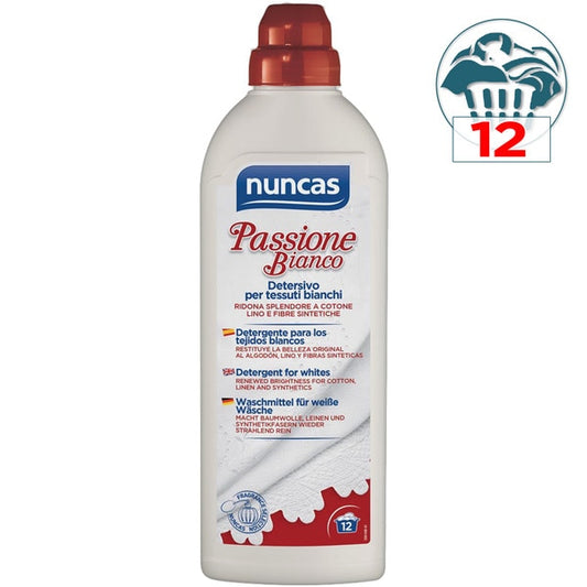 NUNCAS PASSIONE BIANCO 750ML DETERSIVO PER TESSUTI BIANCHI 12 LAVAGGI