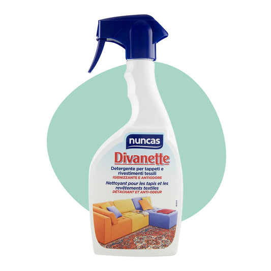 NUNCAS DIVANETTE SPRAY 500ML DETERGENTE PER TAPPETI E RIVESTIMENTI TESSILI