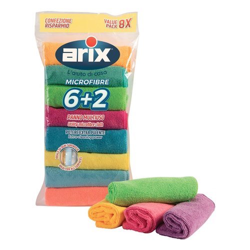 ARIX MICROFIBRE PANNO MULTIUSO 6+2