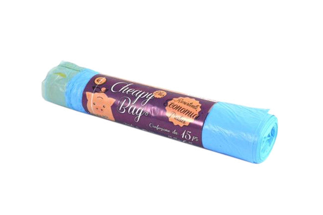 SMP CHEAPY BAG 55X65 15PZ CON MANIGLIE BLU