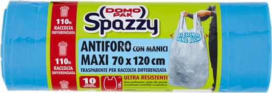DOMOPAK SPAZZY 70X120 110LT 10PZ AZZURRO