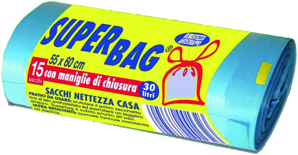 SUPERBAG 30 SACCHI 30LT BLU