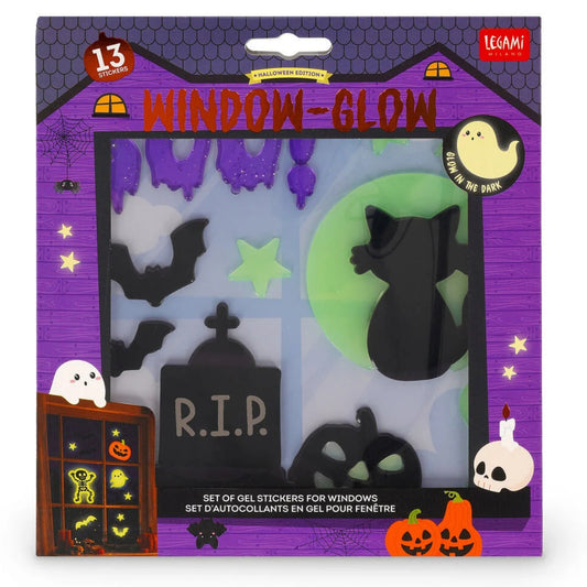 LEGAMI MILANO HALLOWEEN WINDOW-GLOW BOO! SET DI ADESIVI IN GEL PER FINESTRA