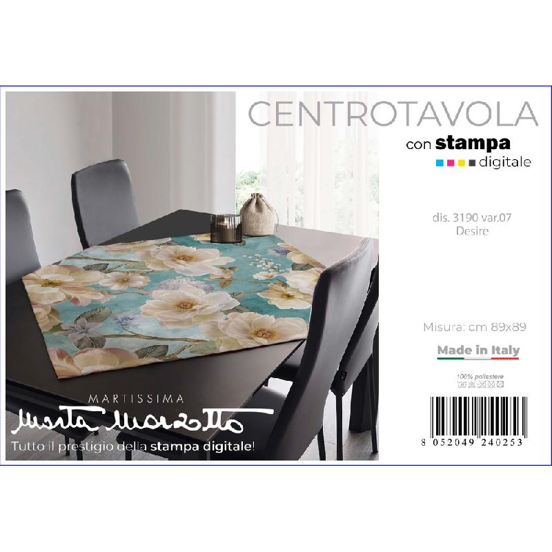 MARTA MARZOTTO CENTROTAVOLA DESIRE DIS 3190 VAR 07 CM.89X89 CM CELESTE