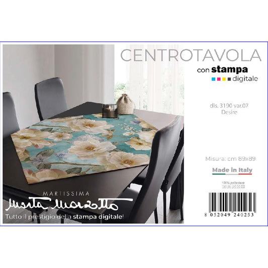 MARTA MARZOTTO CENTROTAVOLA DESIRE DIS 3190 VAR 07 CM.89X89 CELESTE