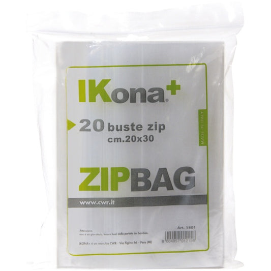 IKONA+ 20 BUSTE CHIUSURA ZIP 20X30