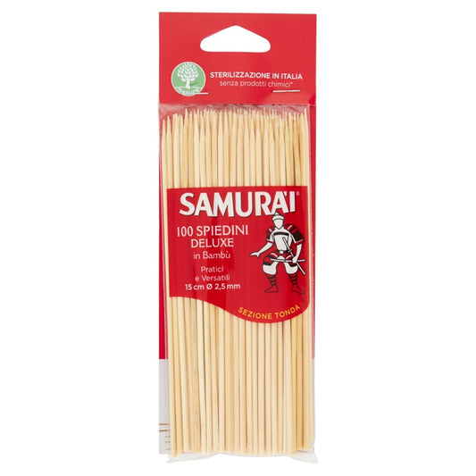 SAMURAI 100 SPIEDINI DELUXE BAMBU' 15CM