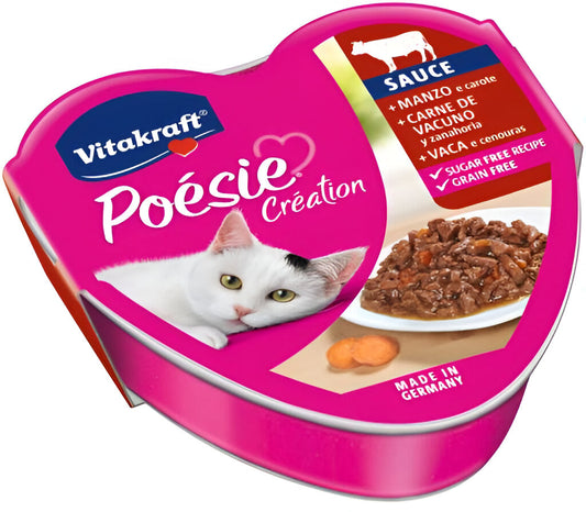 VITAKRAFT POESIE SAUCE 85G MANZO E CAROTE