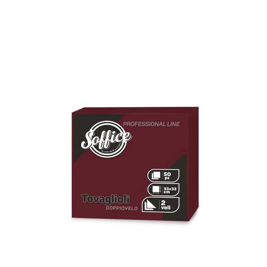 SOFFICE 50 TOVAGLIOLI DOPPIOVELO 33X33 BORDEAUX
