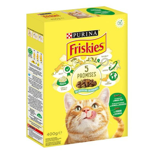 FRISKIES CROCCANTINI 400GR 5 PROMISES GATTI CONIGLIO POLLO VERDURE