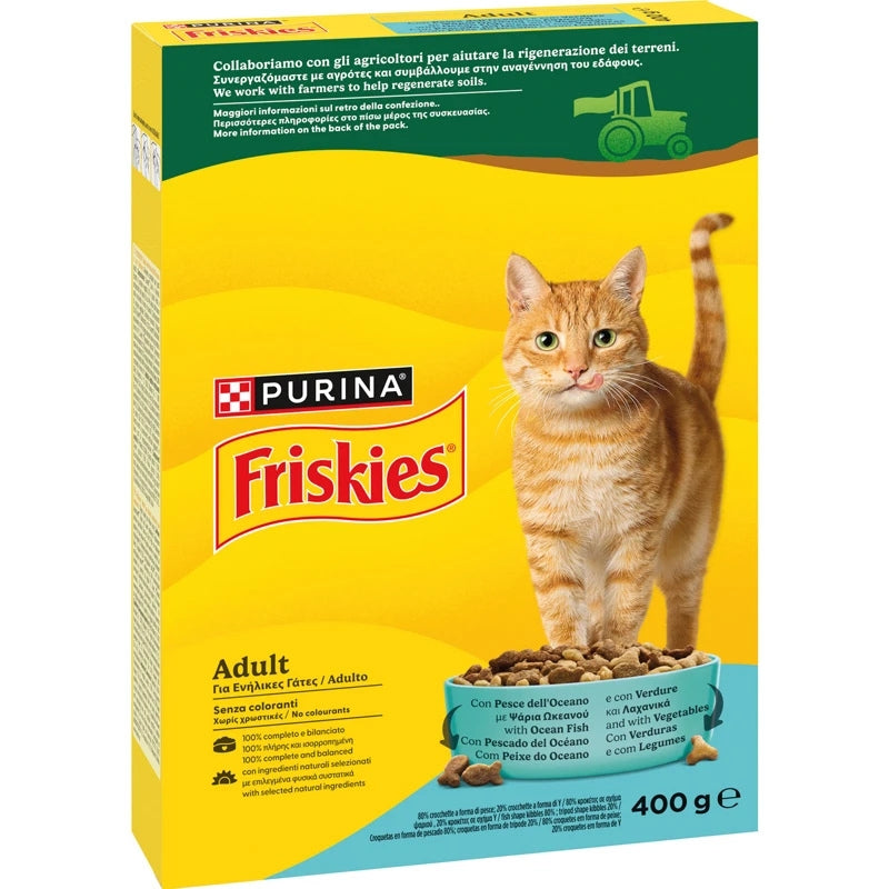 FRISKIES CROCCANTINI 400G ADULT CON PESCE DELL'OCEANO E CON VERDURE