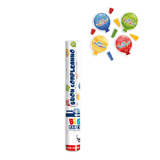 BIG PARTY POPPER 30CM BUON COMPLEANNO BALLOON