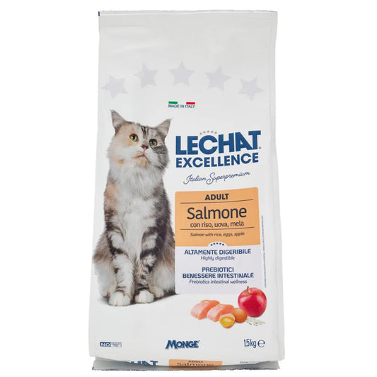 LECHAT EXCELLENCE CROCCANTINI 1,5KG ADULT SALMONE CON RISO,UOVA,MELA
