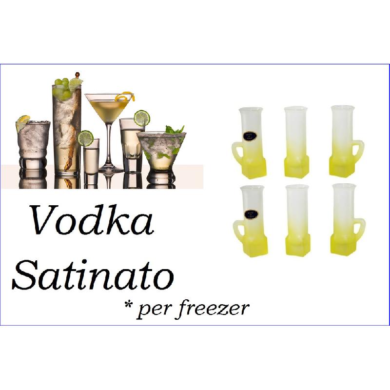 ITALIAN DECOR BICCHIERE LIQUORE SATINATO GIALLO PER FREEZER 21/02/0028