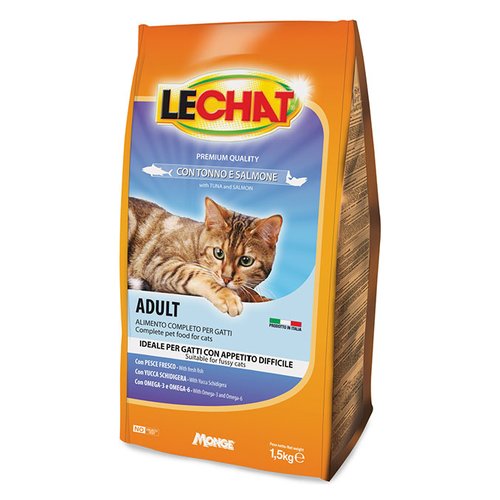 LECHAT CROCCANTINI 1,5KG ADULT TONNO E SALMONE