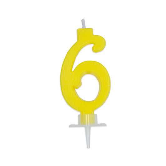 BIG PARTY CANDELA ITALIC GIALLA 6 CM.7