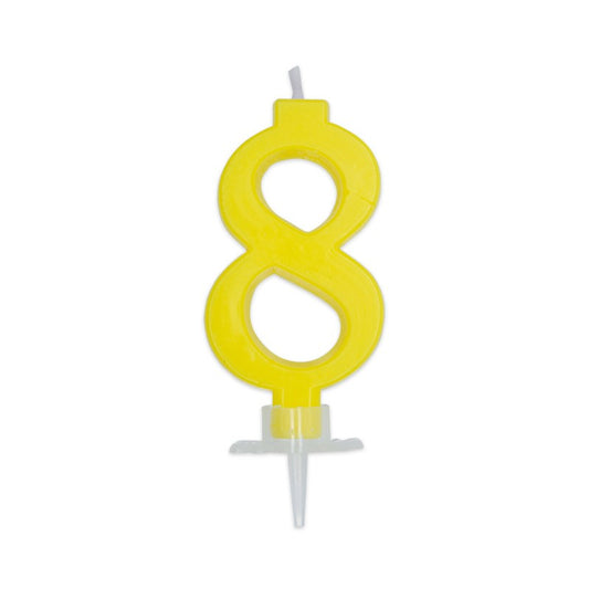 BIG PARTY CANDELA ITALIC GIALLA 8 CM.7