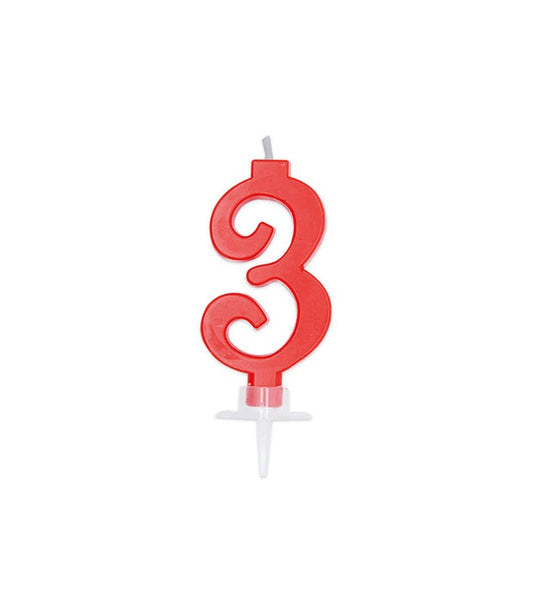 BIG PARTY CANDELA ITALIC ROSSA 3 CM.7