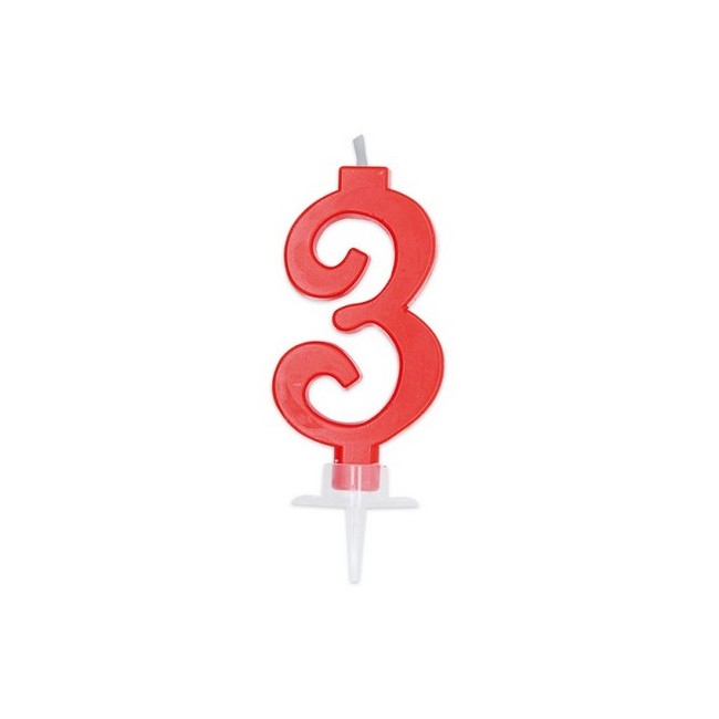 BIG PARTY CANDELA ITALIC ROSSA 3 CM.7