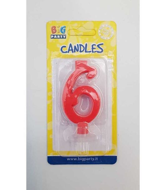 BIG PARTY CANDELA ITALIC ROSSA 6 CM.7