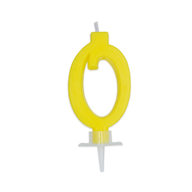 BIG PARTY CANDELA ITALIC GIALLA 0 CM.7