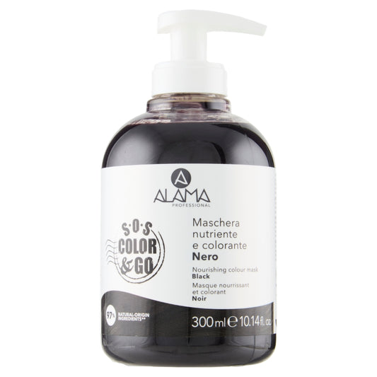 ALAMA PROFESSIONAL S.O.S COLOR & GO MASCHERA NUTRIENTE E COLORANTE 300ML NERO