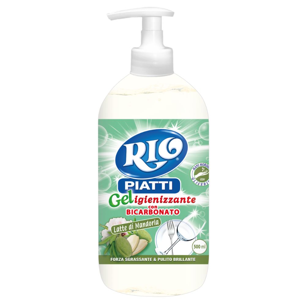 RIO PIATTI GEL IGIENIZZANTE 500ML CON BICARBONATO LATTE DI MANDORLA