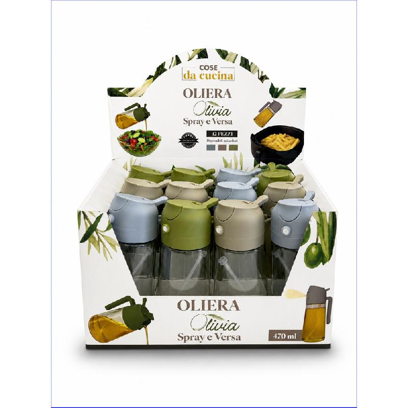 COSENTINO OLIVIA OLIERA 2IN1 SPRAY E VERSA IN VETRO 470ML COLORI ASSORTITI