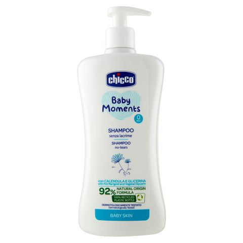 CHICCO BABY MOMENTS SHAMPOO 500ML 0M+ BABY SKIN CALENDULA E GLICERINA