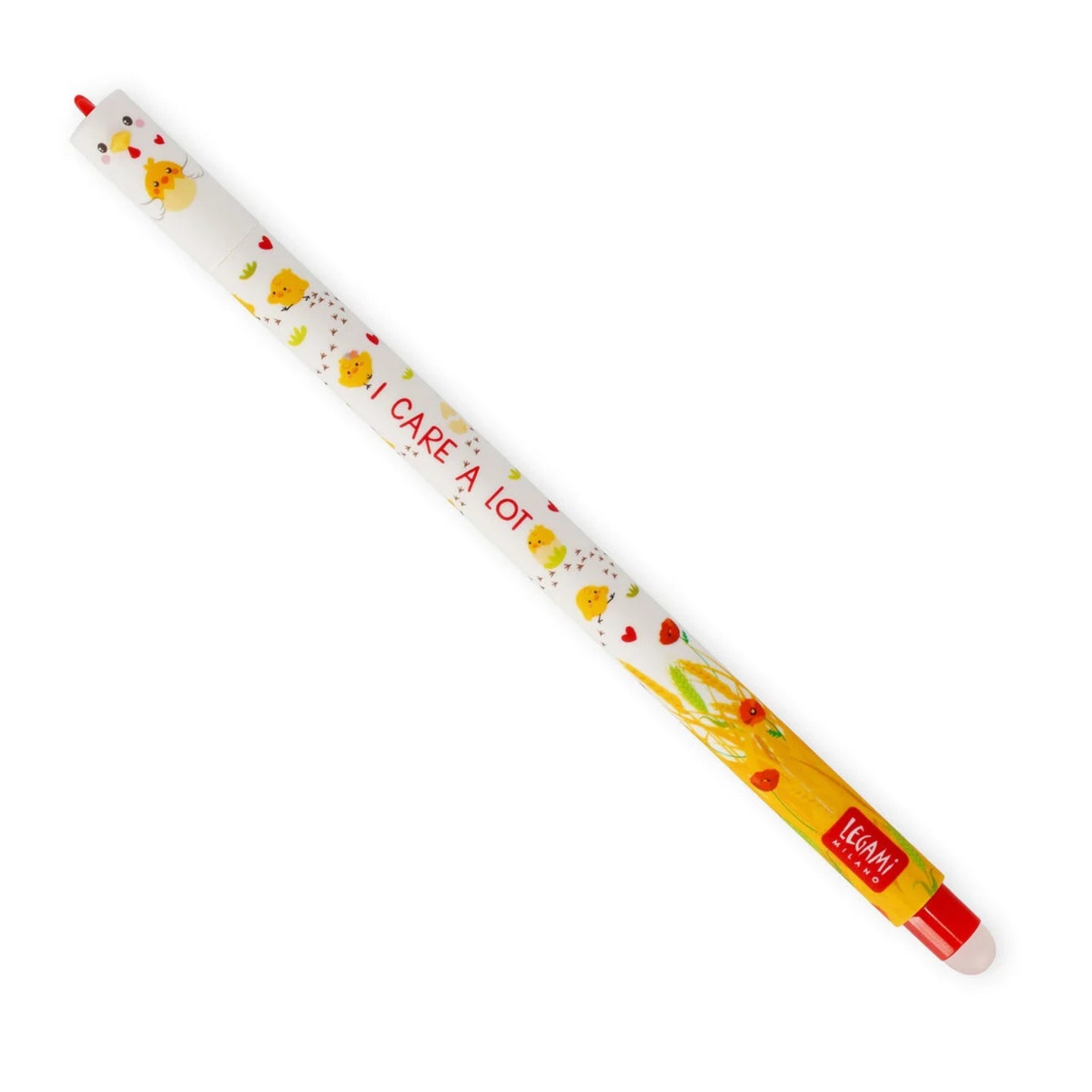 LEGAMI PENNA GEL CANCELLABILE 0,7MM HEN "I CARE A LOT" INCHIOSTRO ROSSO