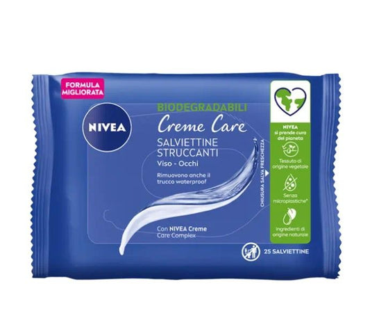 NIVEA SALVIETTINE STRUCCANTI CREME CARE 25PZ